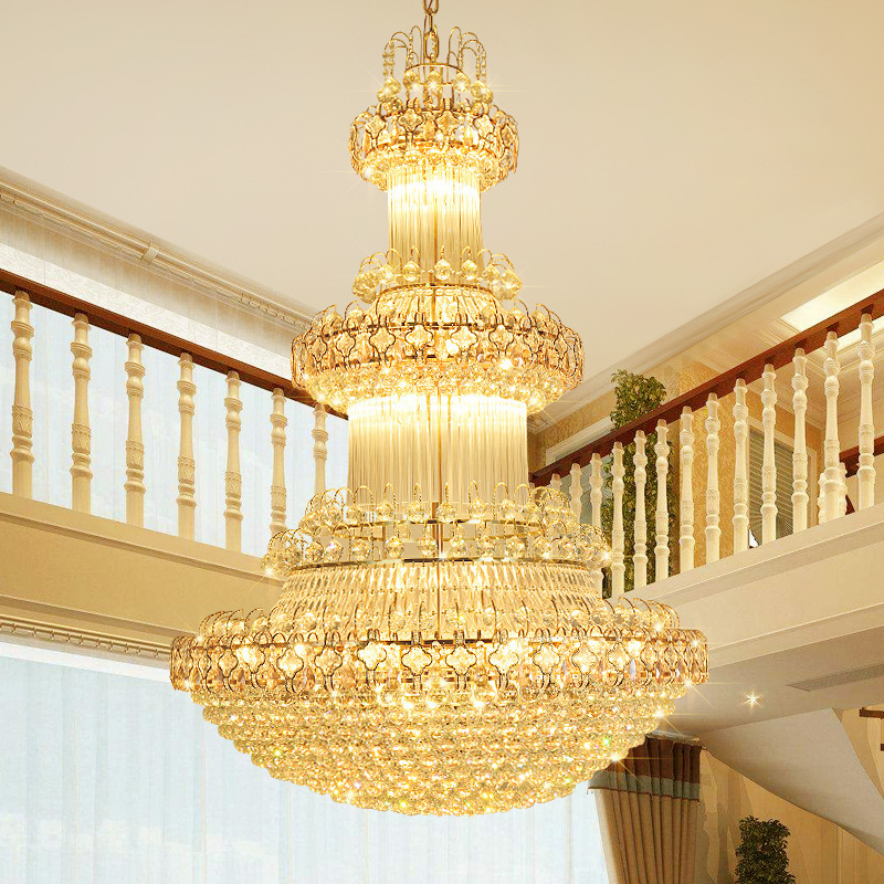 JYLIGHTING Crystal Chandelier Ceiling Hanging Lamps Luxury Chandelier for Staircase Living room Hotel Villa mosque