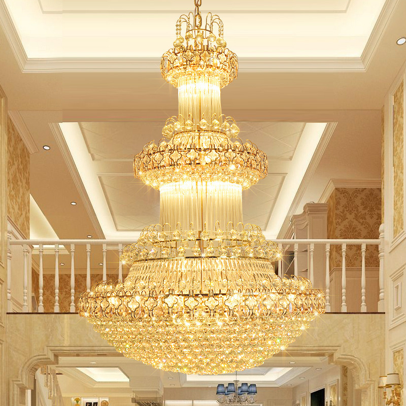 JYLIGHTING Crystal Chandelier Ceiling Hanging Lamps Luxury Chandelier for Staircase Living room Hotel Villa mosque