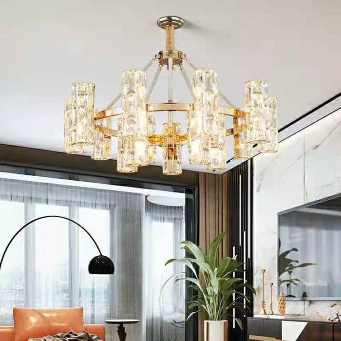 House living room decoration lustre designers modern home furniture luxury fancy led crystal pendant light