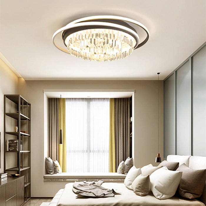 New crystal living room lamp light luxury bedroom ceiling lighting simple modern atmosphere creative lamps