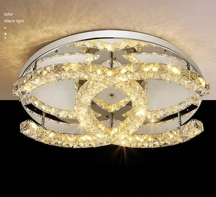 indoor artistic manufacturer decorative hotel dining shining stainless steel luxury led crystal ceiling light