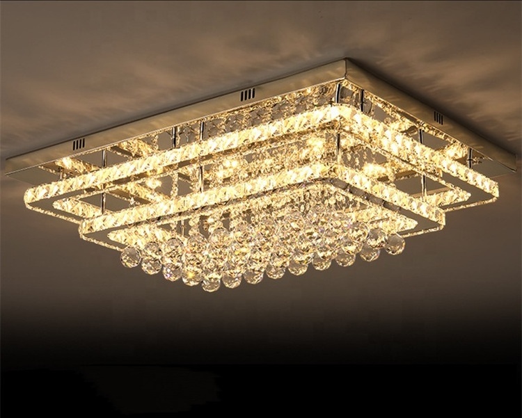 Wholesale luxury modern home hotel bedroom decoration led crystal ceiling light