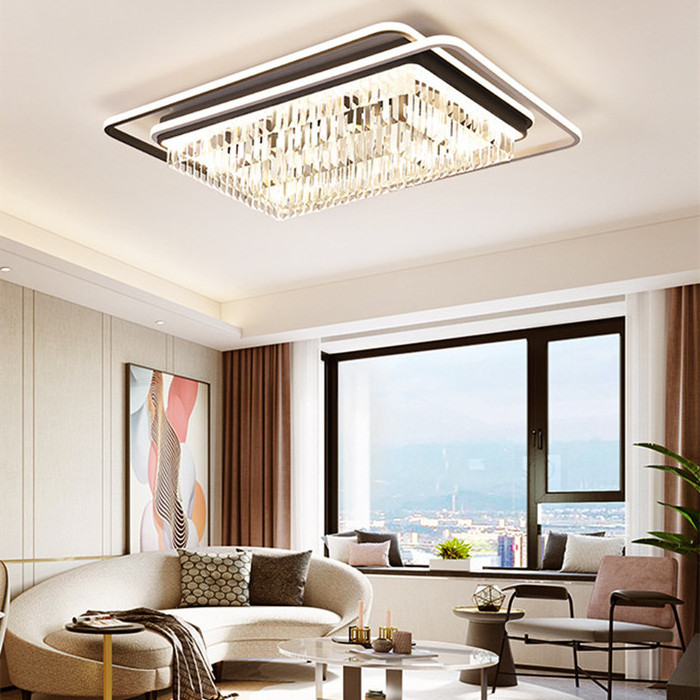 New crystal living room lamp light luxury bedroom ceiling lighting simple modern atmosphere creative lamps