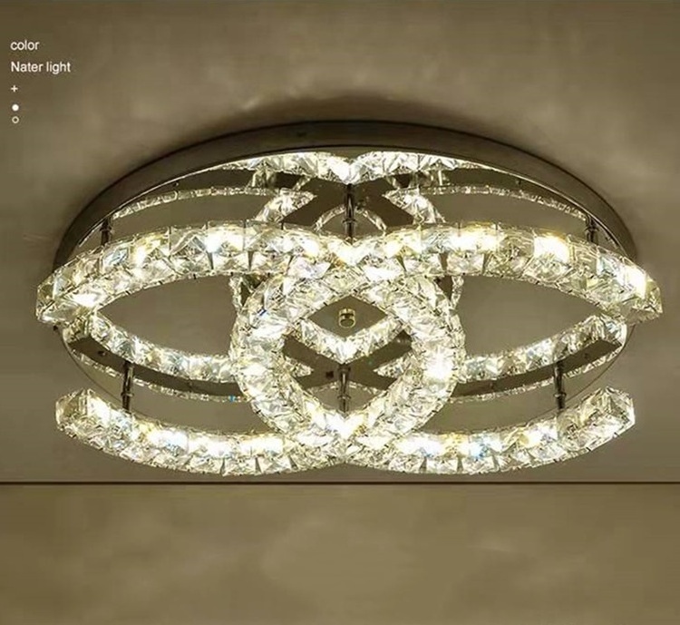 indoor artistic manufacturer decorative hotel dining shining stainless steel luxury led crystal ceiling light