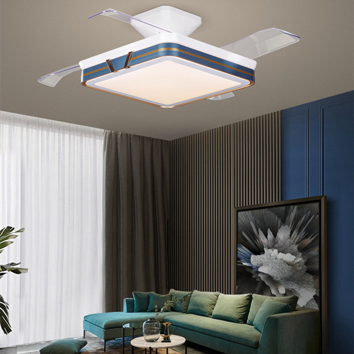 JYLIGHTING Wholesale square fan light ceiling fan with light chandelier fan ceiling  light