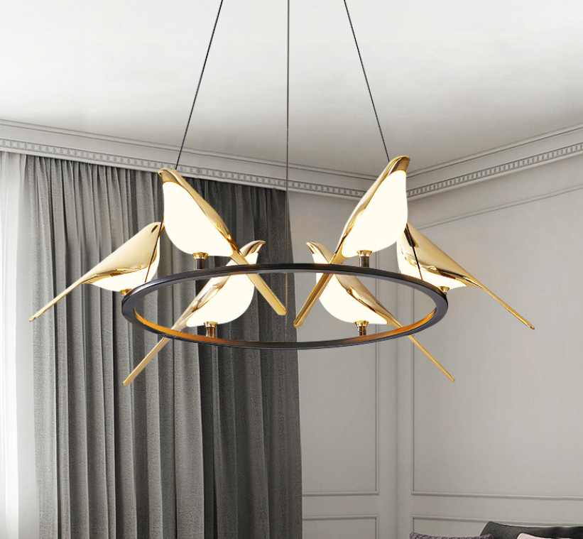 JYLIGHTING Modern simple decorative light bird light metal chandelier Dining room kitchen living room bedroom chandelier