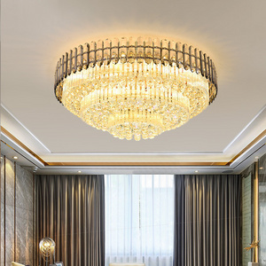 JYLIGHTING K9 Crystal LED Ceiling Lamp Modern Luxury Chandeliers in Multiple Sizes for Living Room and Bedroom Lighting