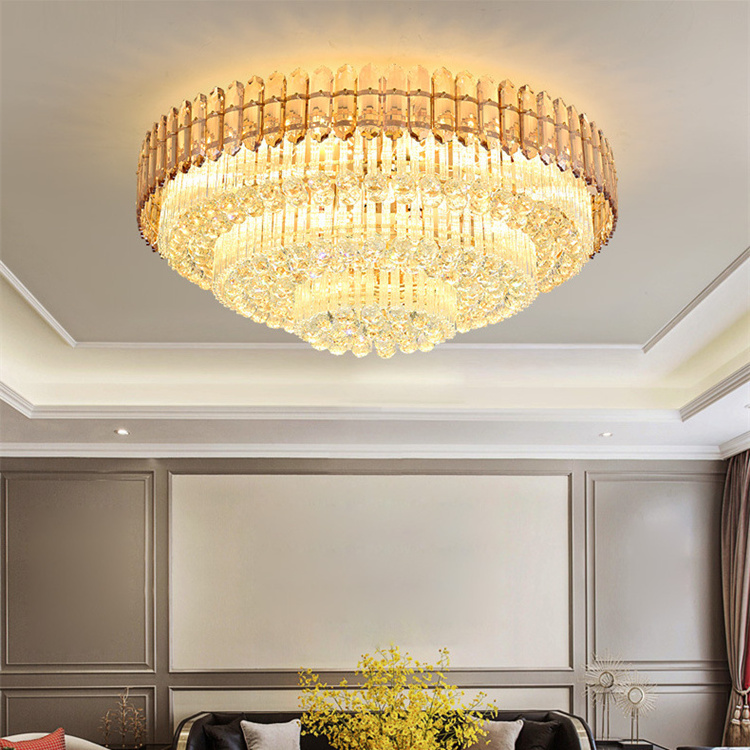 JYLIGHTING K9 Crystal LED Ceiling Lamp Modern Luxury Chandeliers in Multiple Sizes for Living Room and Bedroom Lighting