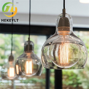 JYLIGHTING Modern personality big bulb chandelier creative dining room light bar bedroom bedside single head glass small chandelier