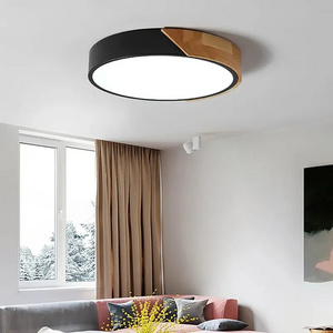 JYLIGHTING Modern Design LED Drum Ceiling Light Flush Mount with Dimmable & Remote Control White round LED Lamp for Ceiling