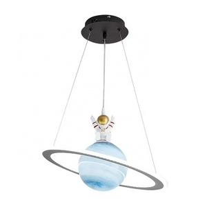 Children's Room LED Chandeliers Planet Earth Moon Pendant Lamp Space Star Astronaut Hanging Lamp Indoor Lighting Fixture