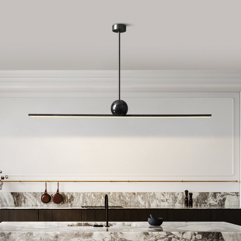 JYLIGHTING Modern Simple LED Pendant Lamp Minimalist Wire Ceiling Chandelier copper marble line Living/Dining Room Decor Light