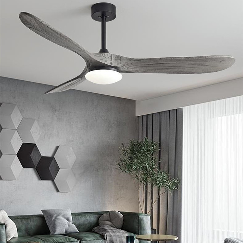 JYLIGHTING Retro Solid Ceiling Fan AC Motor with Remote Control for Home and Living Room Decor LED Ceiling Fans Fan Lamp