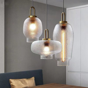 JYLIGHTING Nordic simple light luxury glass pendant light designer restaurant bar decorated modern chandelier