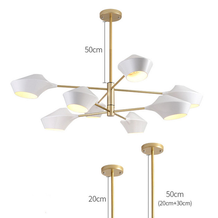 JYLIGHTING Creative beautiful nordic post-modern iron led  home living room restaurant study acrylic modern pendant light