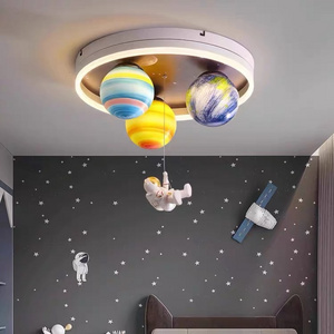 Astronaut Star Ceiling Lamp for Children's Room round Personality Lamp for Boy's Bedroom Chandeliers & Pendant Lights