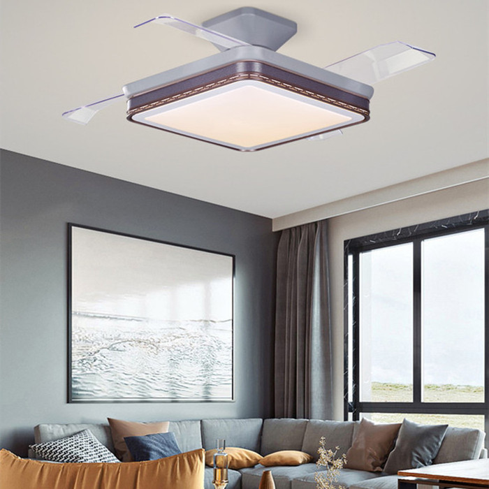 JYLIGHTING Wholesale square fan light ceiling fan with light chandelier fan ceiling  light