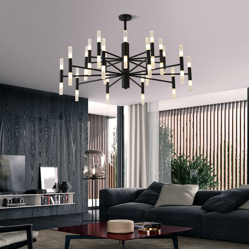 JYLIGHTING Kitchen Living Room Loft Bedroom Modern Fashion Designer Black Gold Led Ceiling Art Deco Suspended Chandelier Light Lamp