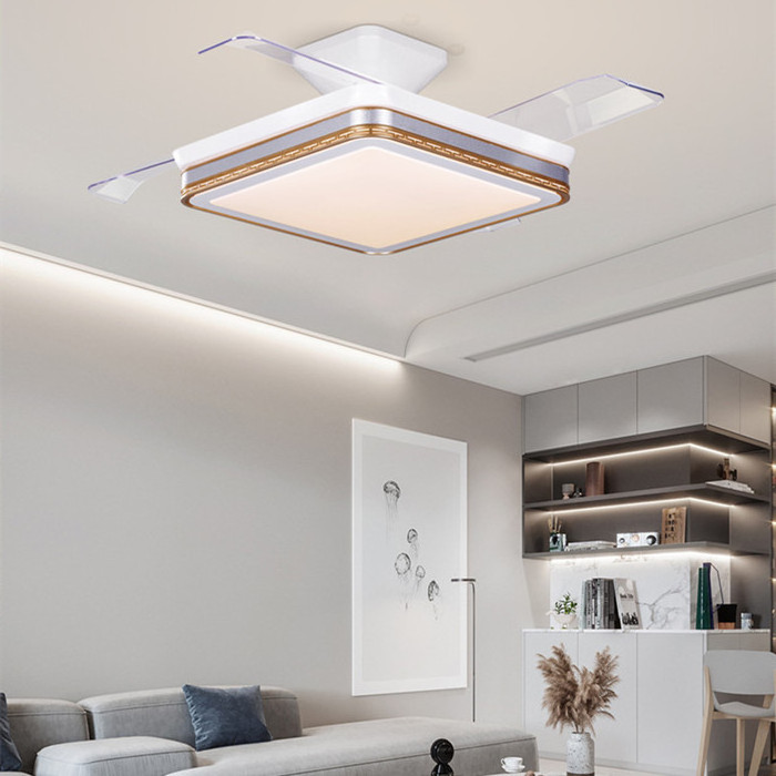 JYLIGHTING Wholesale square fan light ceiling fan with light chandelier fan ceiling  light