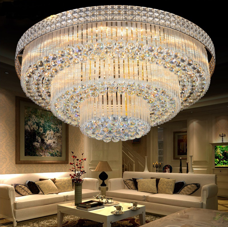 JYLIGHTING High quality nordic decorative modern led crystal ceiling light crystal led ceiling light for living room