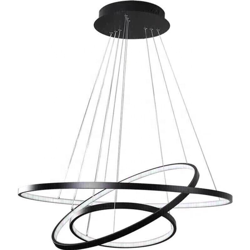 JYLIGHTING Living Room Dining Room Circle Rings Acrylic Aluminum Body ring fixture LED Ceiling Lamp Modern Pendant Lights