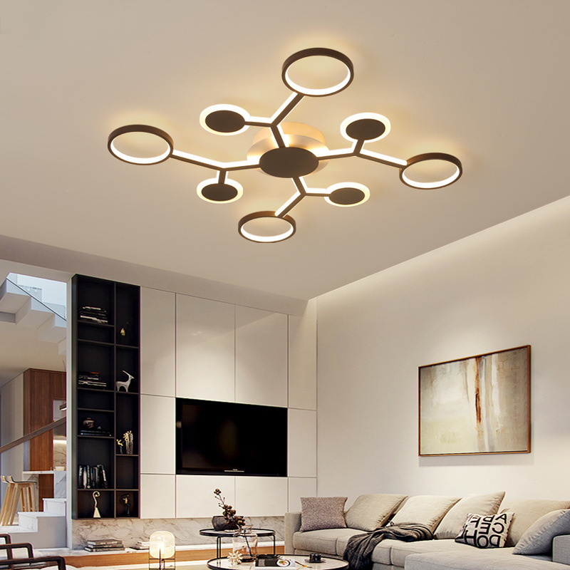 JYLIGHTING Circle Rings Ceiling Lights AC85-265V Acrylic Modern Led Ceiling Lamps Fixtures For Living Room Bedroom