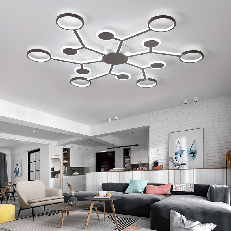 JYLIGHTING Circle Rings Ceiling Lights AC85-265V Acrylic Modern Led Ceiling Lamps Fixtures For Living Room Bedroom