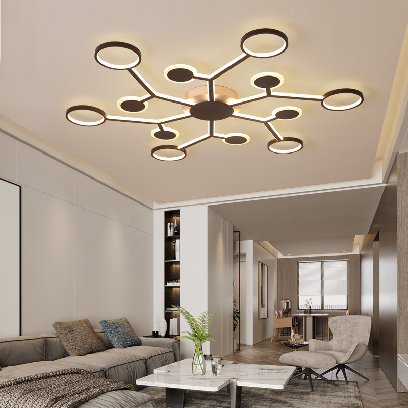 JYLIGHTING Circle Rings Ceiling Lights AC85-265V Acrylic Modern Led Ceiling Lamps Fixtures For Living Room Bedroom