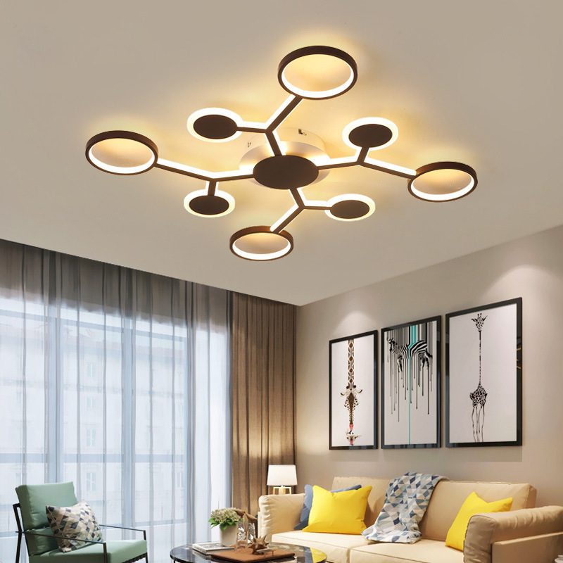 JYLIGHTING Circle Rings Ceiling Lights AC85-265V Acrylic Modern Led Ceiling Lamps Fixtures For Living Room Bedroom