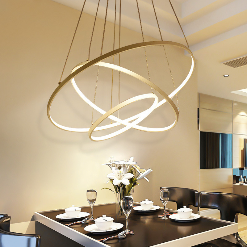 JYLIGHTING New design white modern chandelier ring LED lighting ceiling light for living room dining room lamps