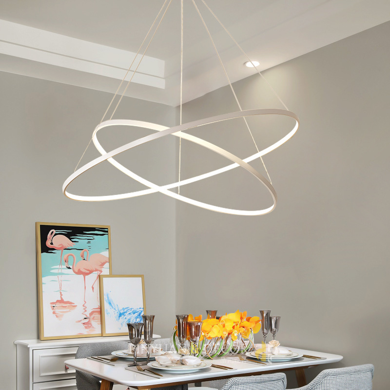 JYLIGHTING New design white modern chandelier ring LED lighting ceiling light for living room dining room lamps