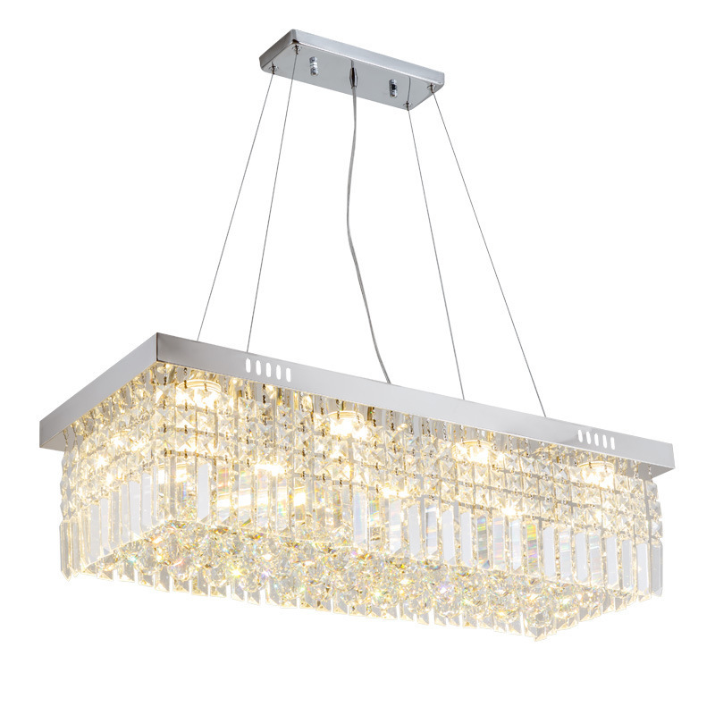 JYLIGHTING Parlor Lamp Hotel Hall Lighting dinner lights New Modern Luxury Crystal Rectangle Pendant Light