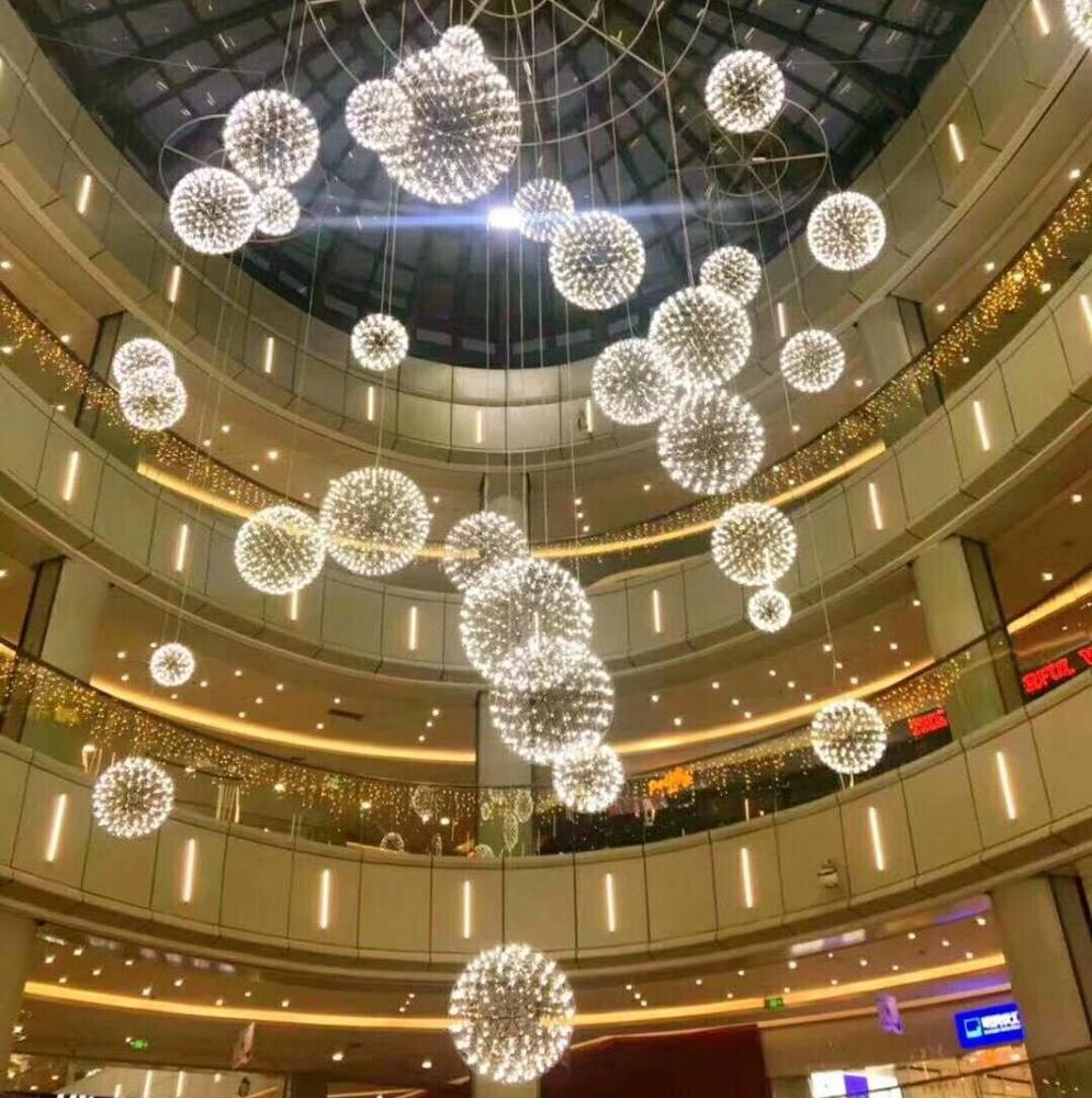 JYLIGHTING Fashion Style Art Decor Firework Ball Ceiling Lighting Decorative Chandelier for Bar