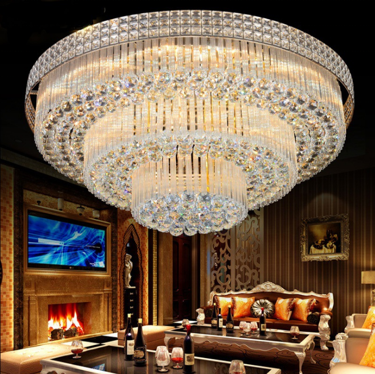 JYLIGHTING High quality nordic decorative modern led crystal ceiling light crystal led ceiling light for living room