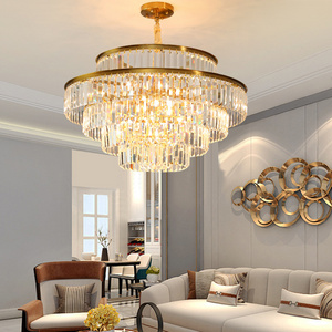 JYLIGHTING Dining room gold foyer bedroom hotel home vintage crystal led modern decoration luxury pendant light chandelier