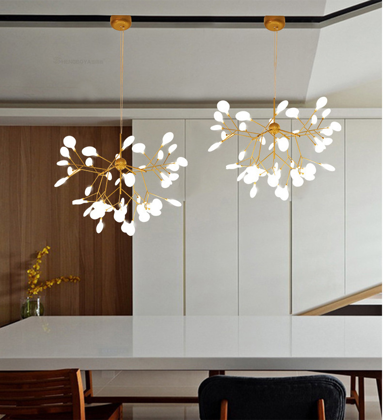 JYLIGHTING Modern Sputnik Firefly LED Ceiling Light G4 Light Fixture Acrylic Pendant Lighting for Indoor Room Decoration