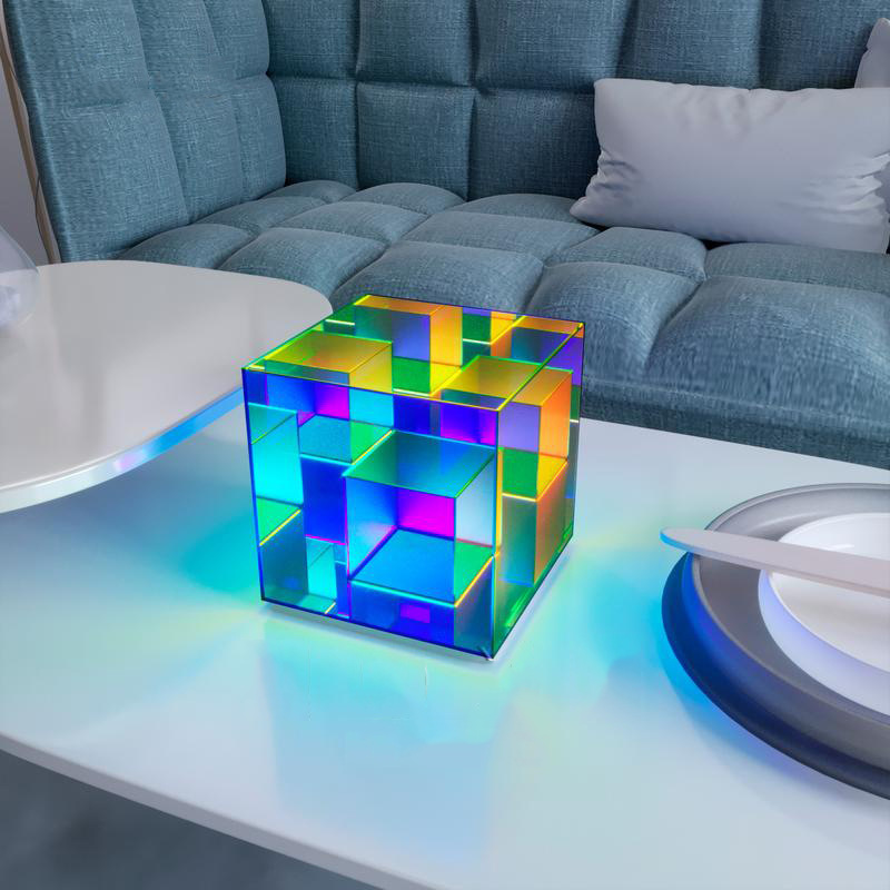 JYLIGHTING Modern Design Cube USB Led desk Lamp Art Deco Acrylic Colorful Table Lamps Dropshipping Bedroom Indoor Lighting