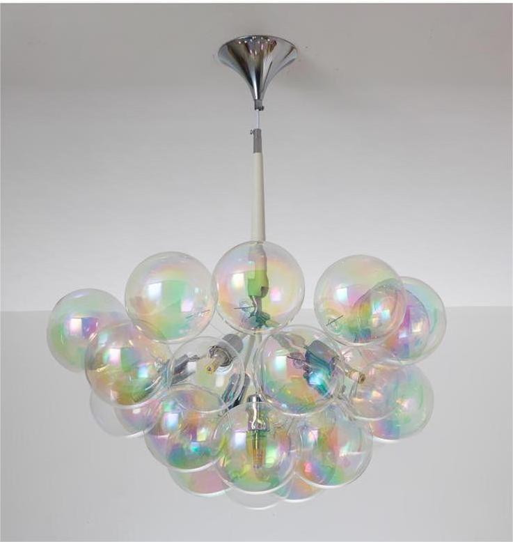 Nordic Style Warm Bubble Lamp for Bedroom Living Room Dining Room Children's Room Colorful Glass LED Chandelier for Hotels