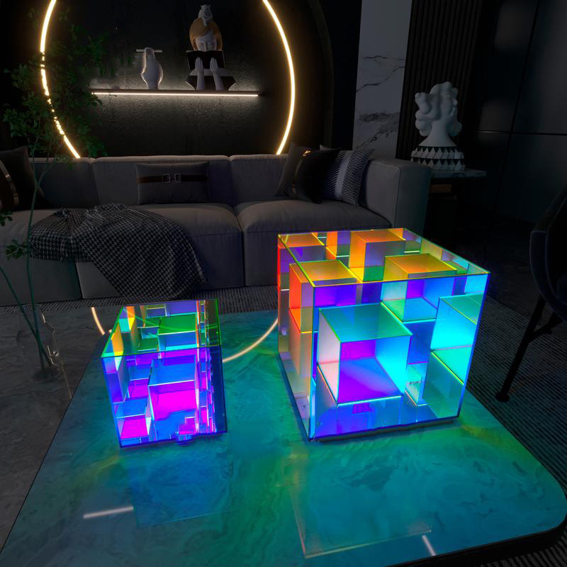 JYLIGHTING Modern Design Cube USB Led desk Lamp Art Deco Acrylic Colorful Table Lamps Dropshipping Bedroom Indoor Lighting