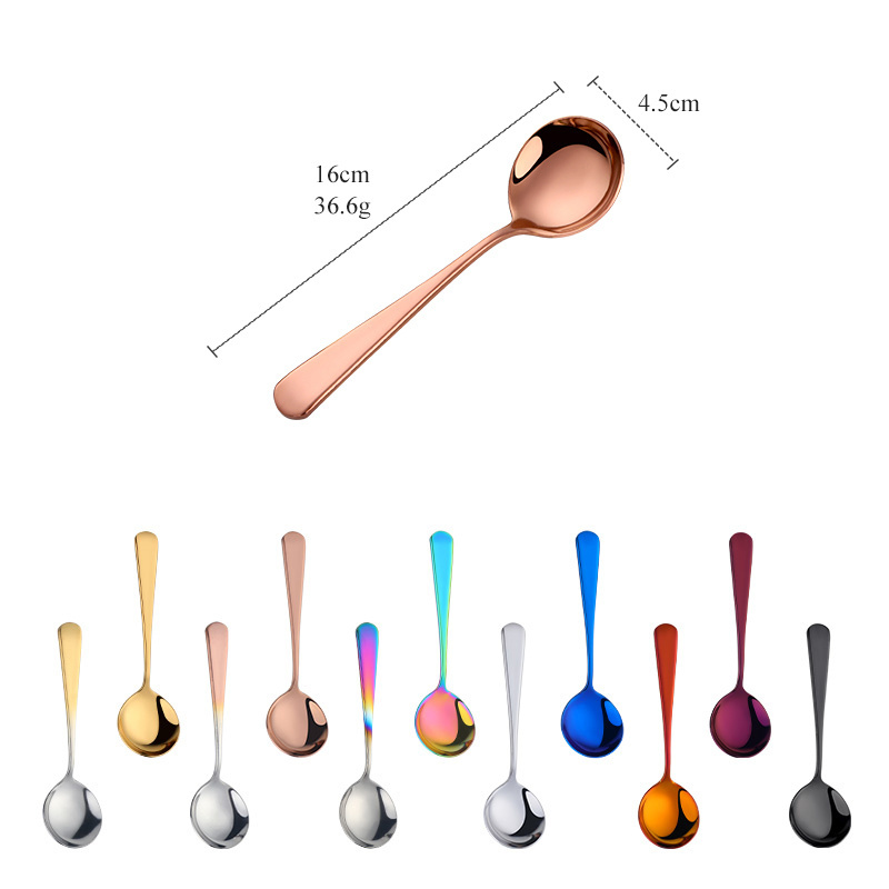 Christmas Professional Coffee Cupping Long Spoon Stainless Steel Round Cupping Spoon With Custom Logo Spoon Set