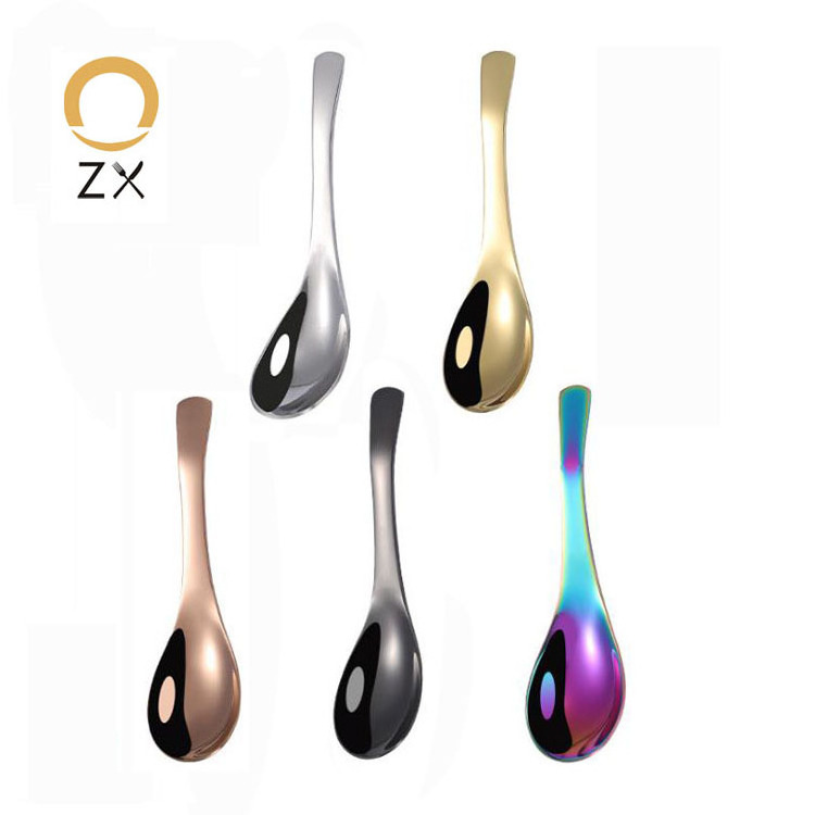 edible stainless steel metal mirror polish earl spoons royalty line colored dinner spoon