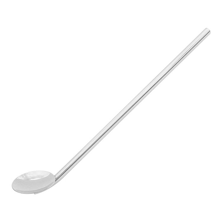 304 stainless steel metal drinking straight reusable mixing straw with spoon