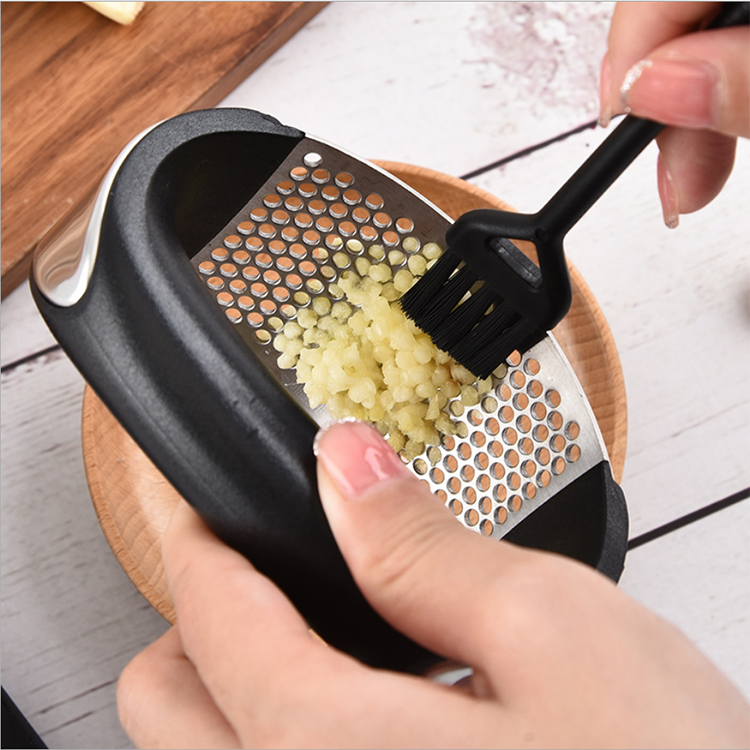 Amazon 3-in-1 Stainless Steel Manual Garlic Press Rocker  kitchen gadgets  ginger mincer crusher squeezer garlic Press