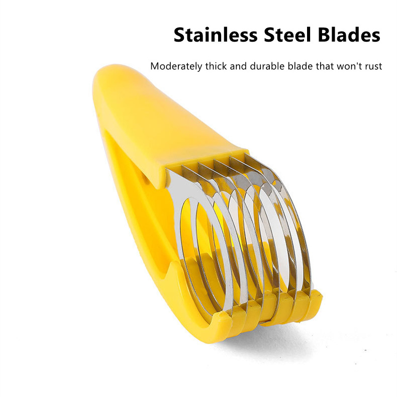 Kitchen Accessories Banana Slicer Fruit Vegetable Sausage Slicer Stainless Steel Banana Cutter Salad Sundaes Tools