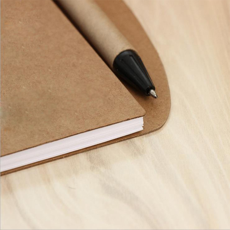 Customized Logo Double Metal Spiral Eco-friendly Book with Paper Pen Recyclable Notebook for Promotion Gift