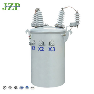 single phase pole transformer 25KVA  7620/13200y v to 120/240v cooper wired  double bushing