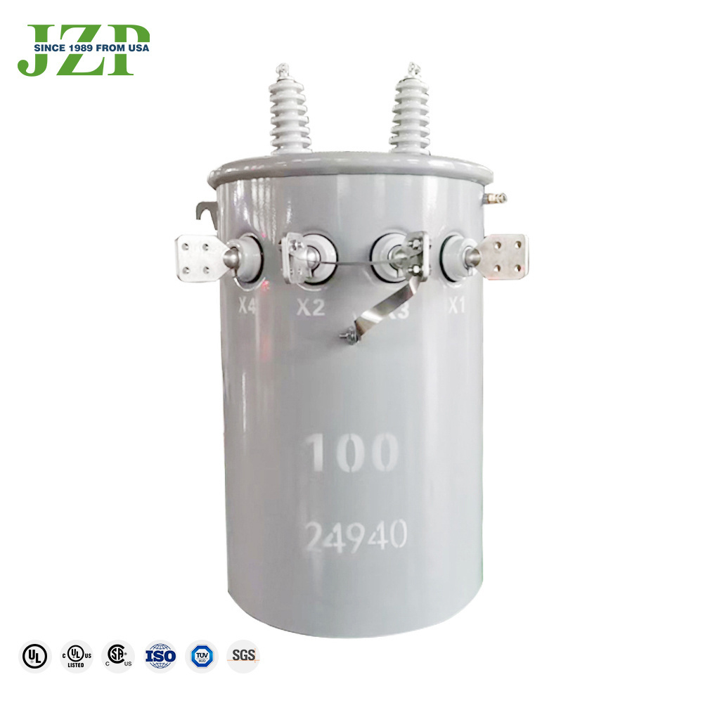 Low noise amorphous  75KVA    100kva Transformer copper winding  single phase pole mounted transformer