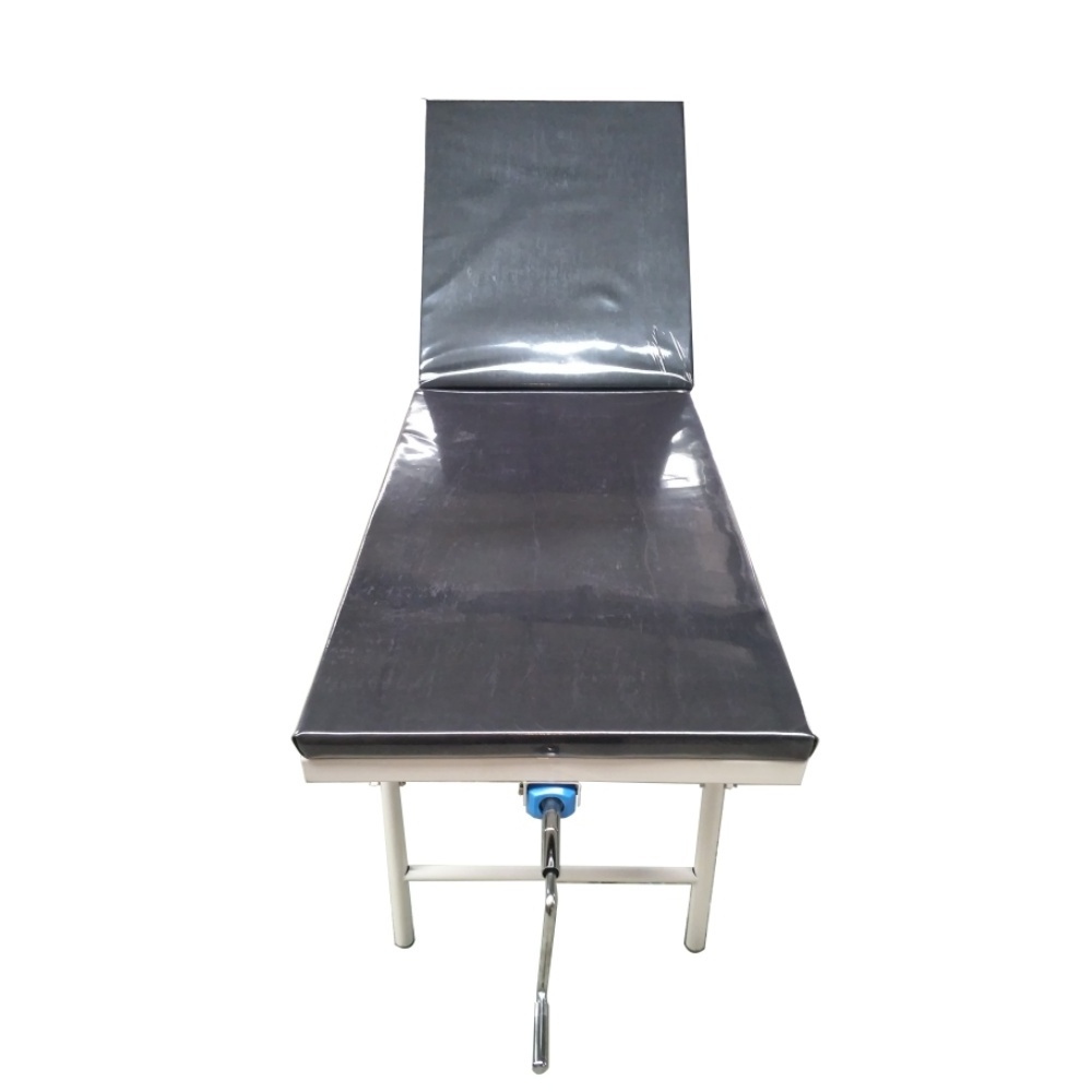 Medical equipment stainless steel examination table manual 1 crank clinic bed  for hospital