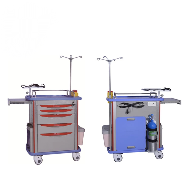 Medication Crash Cart Hospital Clinic Furniture Medication Medical Crush Emergency Trolley Cart