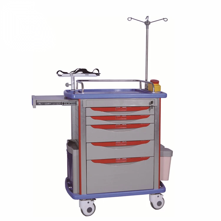 Medication Crash Cart Hospital Clinic Furniture Medication Medical Crush Emergency Trolley Cart